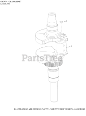 Kohler KT610-3005 - Kohler 6600 Series Engine, Basic Version, 19hp, 14.2kW 01 CrankShaft
