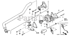 Honda GX360 K1 DD/A (GA01) - Honda Engine, Made in Japan (SN: GA01-1400001 - GA01-9999999) THERMOSTAT