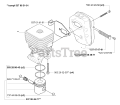 Husqvarna 325 EX - Husqvarna Handheld Edger, E-TECH 2 (2001-01) Piston/Cylinder/Muffler