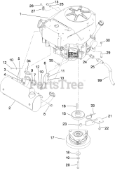 Toro 74550 - Toro 60" GrandStand Stand-On Mower (SN: 310000001 - 310999999) (2010) Engine Assembly