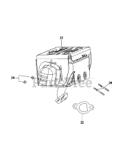 Troy-Bilt 161-JWA-12 - Troy-Bilt Engine 161-JWA-12 Muffler