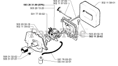 Husqvarna 245 - Husqvarna String Trimmer (2001-01) Air Filter/Carburetor