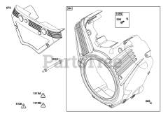 Briggs & Stratton 541477-2242-J1 - Briggs & Stratton Horizontal Engine Blower Housing Group