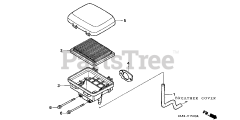 Honda GC135 QHA1 (GCAJ) - Honda Engine, Made in Japan (SN: GCAJ-1000001 - GCAJ-9999999) AIR CLEANER (1)