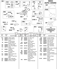 Briggs & Stratton 589447-0308-E2 - Briggs & Stratton Horizontal Engine NIKKI Auto Choke Carburetor