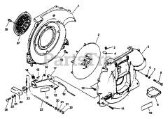 Echo PB-400 E - Echo Backpack Blower (Type 1E) (SN: 001001 - 509500) Fan, Blower Housings, Throttle, Stop Switch