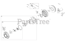 Briggs & Stratton 356447-0628-B5 - Briggs & Stratton Horizontal Engine Flywheel, Ignition, and Starter Group