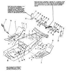 Simplicity 7010 (1690334) - Simplicity 42" Garden Tractor, 10hp Frame &amp; Footrest Group (7010 &amp; 7016)