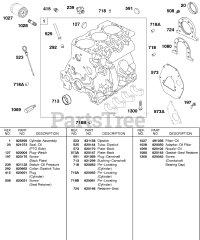 Briggs & Stratton 589447-0308-E2 - Briggs & Stratton Horizontal Engine Cylinder, Oil, Back Plates