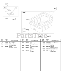 Briggs & Stratton 58A447-0481-E2 - Briggs & Stratton Horizontal Engine Oil Pan, Oil Pump Screen