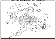 Ryobi RY 10519 A - Ryobi Chainsaw, 46cc General Assembly