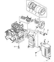 Echo EG-1500 - Echo Generator (SN: 03797 - 99999) Intake, Exhaust, Air Cleaner