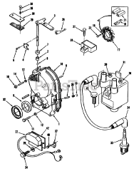Toro 73420 (416-8) - Toro Garden Tractor (SN: 059000715 - 059999999) (1995) Gearcase And Ignition Controls