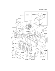 Kawasaki FE290D-AS16 - Kawasaki Engine AIR-FILTER/MUFFLER