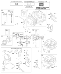 Briggs & Stratton 12C602-0113-E1 - Briggs & Stratton Vertical Engine Camshaft, Crankshaft, Cylinder, Engine Sump, Lubrication, Piston Group