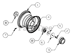 Cub Cadet 2135 (13A-214F100) - Cub Cadet Garden Tractor (SN: 326006 & Above) Front Wheel