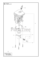Husqvarna 140 e - Husqvarna Chainsaw CYLINDER PISTON