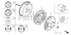 Honda GX390 U1 VXE4 (GCANK) - Honda Engine, Made in Japan (SN: GCANK-1000001 - GCANK-9999999) FLYWHEEL