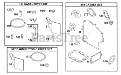 Briggs & Stratton 19C432-0056-01 - Briggs & Stratton Horizontal Engine Gasket Sets