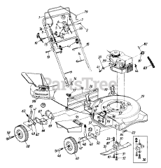 MTD 1670888 (126-282C352) - MTD Walk-Behind Mower (1996) (Walmart)