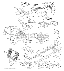 Husqvarna TC 138 (960510124-03) - Husqvarna 38" Garden Tractor (2016-08) CHASSIS &amp; ENCLOSURES