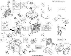 Ariens 08200507 - Ariens Sno-Tek LCT StormForce 208cc Engine