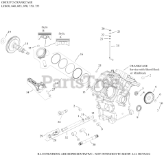Kohler LH685-0002 - Kohler Aegis Engine, Basic Version, 23hp 02 CrankCase