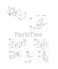 Briggs & Stratton 12D677-0115-E1 - Briggs & Stratton Vertical Engine Air Cleaner, Exhaust System