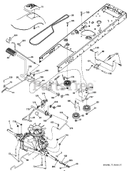 Poulan Pro PB 195H42 LT (960420036-04) - Poulan Pro Lawn Tractor (2009-09) Drive