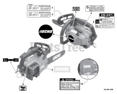 Echo CS-341 - Echo Chainsaw (SN: 02001001 - 02999999)