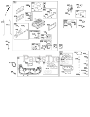 Briggs & Stratton 44S977-0041-G1 - Briggs & Stratton Vertical Engine Carburetor and Fuel Supply Group