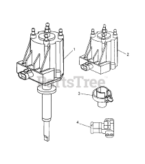 Briggs & Stratton 076143-00 - Briggs & Stratton 35kW Liquid Cooled Home Standby Generator Engine - 3.0L - Distributor &amp; Spark Plug Wires (312593)
