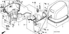 Honda BFP9.9 D5 LHA (BABJ) - Honda Outboard Engine, Made in Japan (SN: BABJ-1400001 - BABJ-1499999) ENGINE COVER