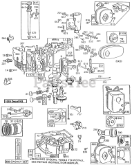 Briggs & Stratton 193702-0120-01 - Briggs & Stratton Vertical Engine Cyl,Sump,Piston,Mufflers