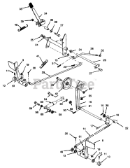Toro 73420 (416-8) - Toro Garden Tractor (SN: 059000715 - 059999999) (1995) Clutch, Brake And Speed Control Linkage
