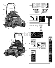 Simplicity 5900821 - Simplicity Citation 61" Zero-Turn Mower, 28hp Briggs & Stratton Decal - Safety &amp; Operation
