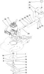 Toro 22197 - Toro 21" Heavy-Duty Recycler Walk-Behind Mower (SN: 310000001 - 310999999) (2010)
