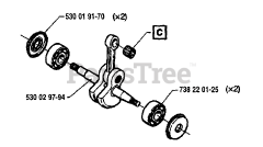 Husqvarna 41 - Husqvarna Chainsaw (1994-05) Crankshaft