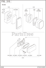 Subaru Robin EH252BS1000 (EH25-2) - Subaru Robin Engine 315 Intake &amp; Exhaust