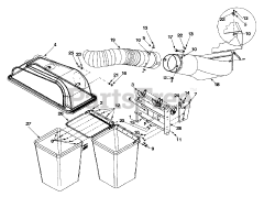 MTD OEM-190-063 - MTD Twin Bagger Assembly (2001)
