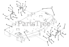 Ariens 991040 (2660 HD) - Ariens Zoom 60" Zero-Turn Mower, 26hp Briggs & Stratton (SN: 000200 & Above) Mounting Brackets