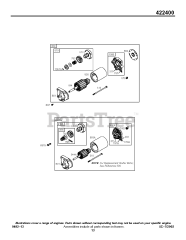 Briggs & Stratton 422437-4030-01 - Briggs & Stratton Horizontal Engine Electric Starter