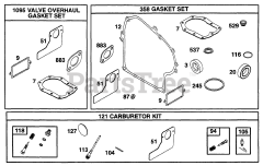 Briggs & Stratton 253707-0154-02 - Briggs & Stratton Vertical Engine Gasket Sets