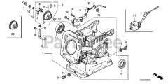 Honda GX160 U1 QXE8 (GCACK) - Honda Engine, Made in Japan (SN: GCACK-1000001 - GCACK-9999999) CYLINDER BARREL