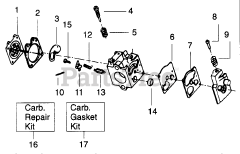 Weed Eater GTI 16 - Weed Eater String Trimmer CARBURETORS WA-207, WA-207A