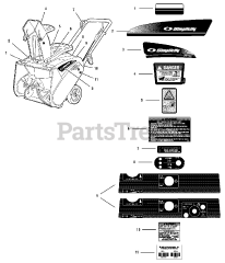 Simplicity 319 E (1694383) - Simplicity 19" Snow Thrower, 3hp Decals Group (02605)