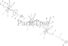 Toro 39514 - Toro 24" Stand-On Aerator (SN: 415300000 - 416399999) Right Hand Tine Wheel Assembly No. 126-9551