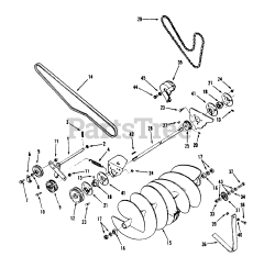 Toro 79360 - Toro 42" Snow Thrower for 300 Series Tractors (SN: 039000001 - 039999999) (1993)