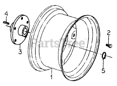 Cub Cadet 1604 (143-580-100) - Cub Cadet Garden Tractor Rear Wheels &amp; Hubs-582 Special