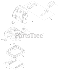 Exmark LZX940EKC606T0 - Exmark 60" Lazer Z X-Series Zero-Turn Mower, Kohler ECV940 (SN: 316000000 - 399999999) (2016) Seat W/Tracks Assembly No. 116-8912